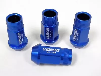 24 Pc Vms Aluminum Forged Light Racing Wheel Lug Nuts 14x1.5 Blue Set • $69.95