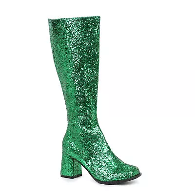 Ellie Shoes - GOGO-G - 3  High Heel Glitter Gogo Boot - Size: 6-Green Glitter • $44.99