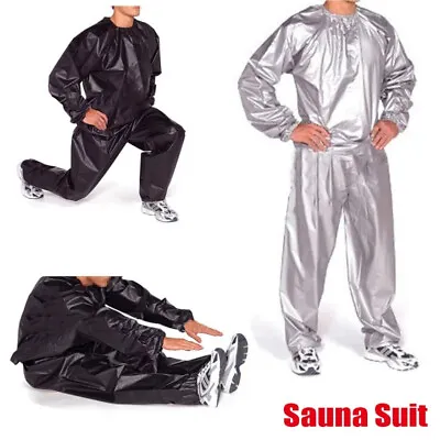 $22.98 • Buy Hot Duty Sweat Sauna Suit Fitness Loss Weight Exercise Training Gym Tracksuit