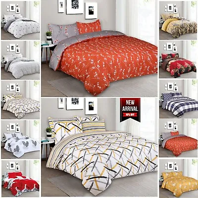 Printed Duvet Cover Reversible Quilt Covers 3D Bedding Set Double & King UK Size • £10.99