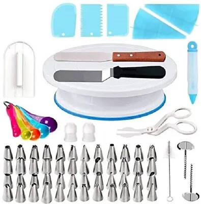 Cake Decorating Supplies Cake Decorating Turntable Stand 68 Pieces Baking Kit • $27.75