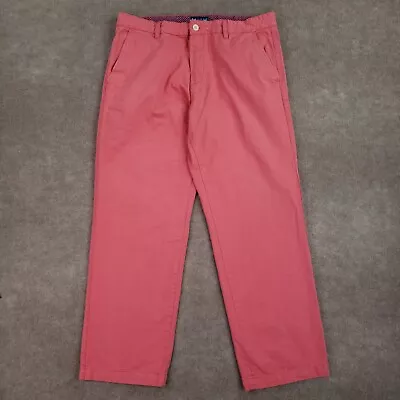 Charleston Threads Chino Pants Mens 35x30 Pink Straight Fit Flat Front • $14.94