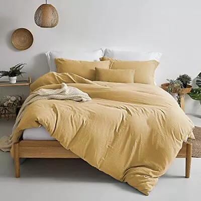  Super Soft Duvet Cover - 100% Washed Microfiber Twin(68 X90 ) Warm Mustard • $44.04