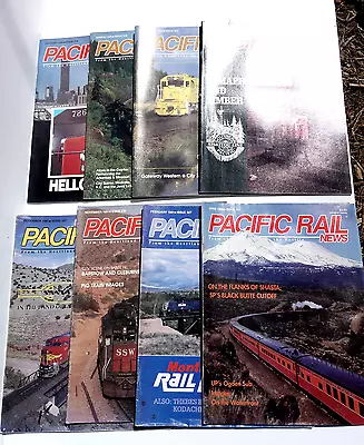 Lot Of 8 Issues Pacific Rail News 1990 & 1991 • $16