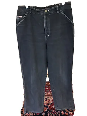 Stevenson Aero Brand Overall Co. Mens Black Denim Jeans Size 30 X 30 • $99.99