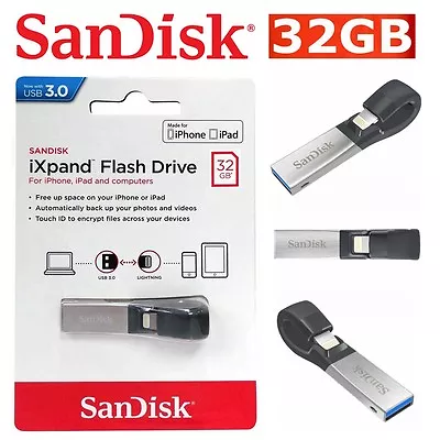 SanDisk IXPand Flash Drive USB 3.0 32GB Genuine Memory For IPhone IPad PC Mac • $49.95