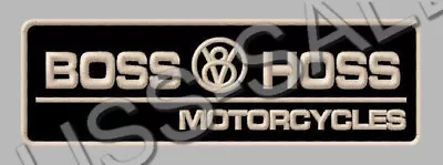 BOSS HOSS V8 MOTORCYCLES EMBROIDERED PATCH ~5-7/8  X 2  IRON/SEW ON TRIKES BIKES • $12