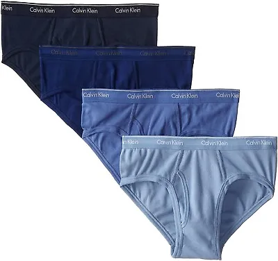 Mens Calvin Klein  Classic Fit 4 Pack Cotton Hip Briefs Medium From The USA • £38.99