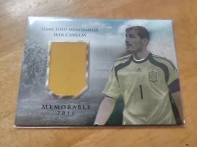 2016 Futera Unique Patch Iker Casillas Real Madrid Spain Porto Memorable /99 • £30