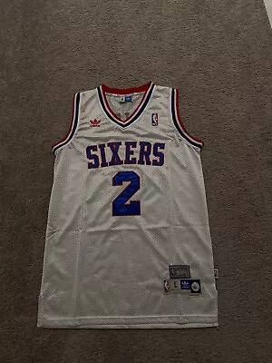 New Moses Malone #2 Philadelphia 76ers Jersey Stitched Large Authentic Adidas • $70