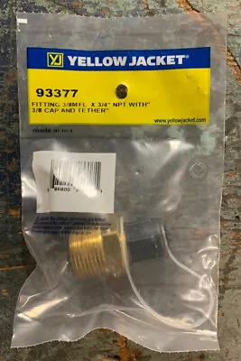 $13.05 • Buy Yellow Jacket Vacuum Pump Intake Fitting For 4/6cfm (3/8  M.f. X 3/4  Npt) 93377