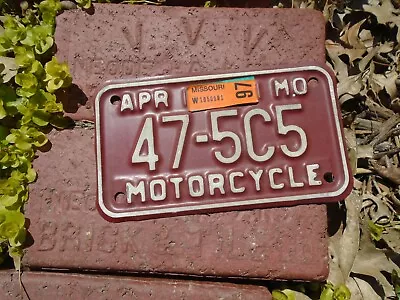 Vintage 1997 Missouri Motorcycle License Plate # 47-5C5 • $32.50