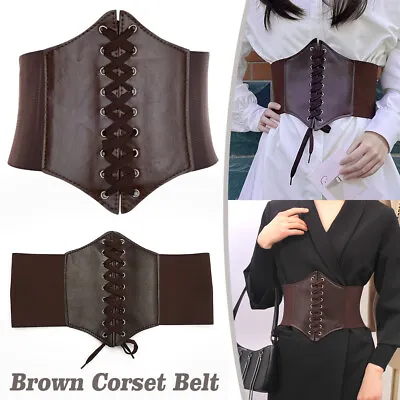 Women Ladies Wide Corset Belt Cincher Waist Belt Elastic Stretch Body Shapewear • £3.55