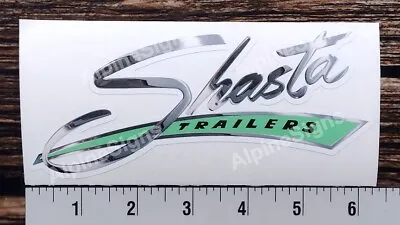 Vintage Shasta Mint Green Camper Trailer RV Sticker Decal • $8.85