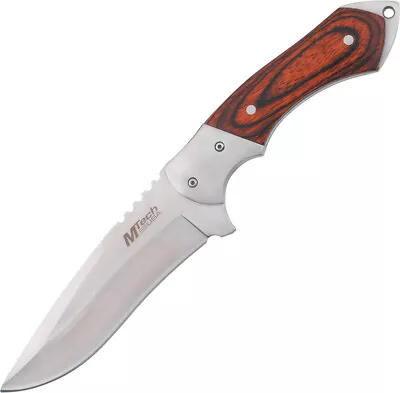 MTech 9  Fixed Knife Full Tang Stainless Pakkawood Hunter Outdoor Survival 080 • $12.84