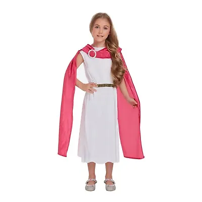 Kids Girls GREEK GODDESS Ancient Roman Toga Roald Fancy Dress Costume Book Week • £8.59