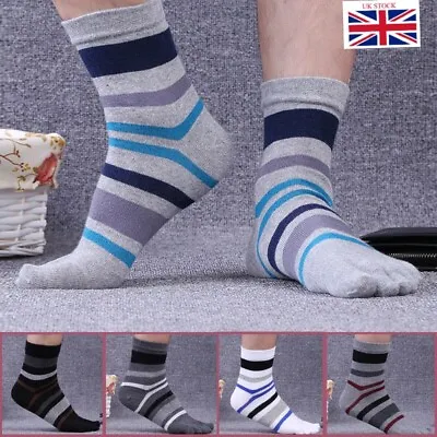 £11.99 • Buy 5 Pairs Men's Cotton Five Finger Toe Socks Breathable Comfort Thermal Size 7-11