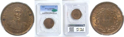 $2750.70 • Buy 1847 Hawaiian Cent PCGS MS-63 RB CAC