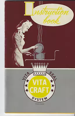 1948 Vita Craft Aluminum Cookware Instruction Recipe Booklet Vintage Pots + Pans • $9.50