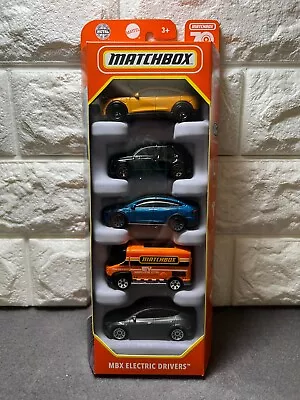 Matchbox 5 Pack MBX Electric Drivers 70 Years Ford Mustang Honda Tesla Model Y X • $6.99