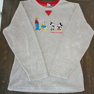 Vintage Disney Mickey And Friends Large Women's Grey Sweater • $14.99