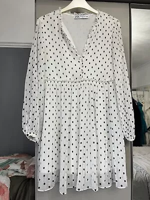 Pleated Zara Spotty Dress • £12