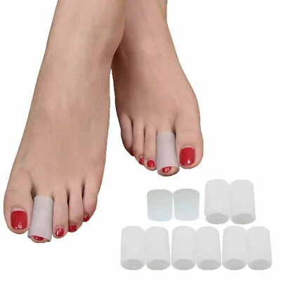 10Pcs Toe Silicone Gel Protector Sleeve Tubes Ingrown Toenail Corn Cushion Cap • $8.22