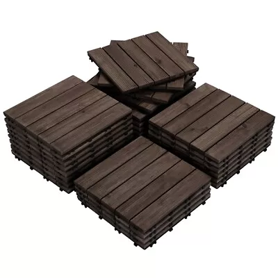 27pcs Deck Patio Tile Interlocking Wood Flooring Pavers Tiles Outdoor 12''x 12'' • $84.99