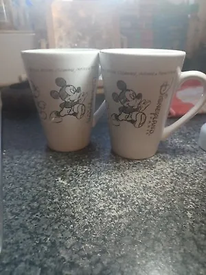 Disneyland Paris Mickey Mouse Animation Sketch Drawing 2Mug Cup Genuine Original • £18