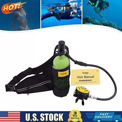 1L Mini Scuba Tank Underwater Dive Portable Lungs Deepest 32.8ft Scuba Oxygen  • $164.10