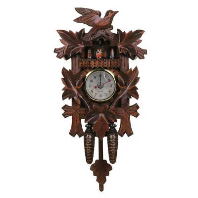 1pc Wooden Cuckoo Wall Clock Wood Cuckoo Clock Vintage Wood Clock • $19.69