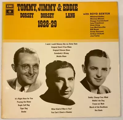 Tommy Dorsey  Jimmy Dorsey & Eddie Lang   1928-29 Lp UK Jazz Parlophone NM • £5