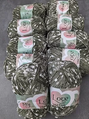 £9.99 • Buy My Love Wool Kinds Soft Thin Chenille/Eyelashes Knitting Yarn 10x 100g