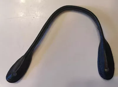 Mens Button On Suspenders Braces Single Leather Paddle Strap Black Lizard Grain • $8.99