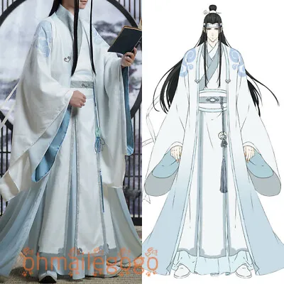 The Untamed Hanfu Men's Dress Women's Dress Lan WangJi Lan Zhan Ancient Costume • $280.88