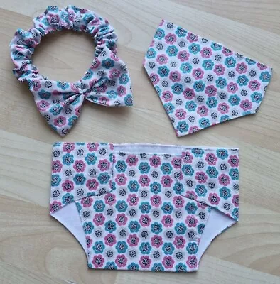 £4.49 • Buy NAPPY, BIB & HAIRBAND Set 17-19 Inch Baby Doll/Baby Annabell/Luvabella (3)