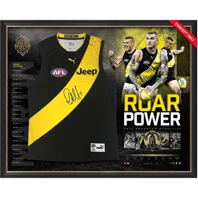 $995 • Buy Dustin Martin Afl Brownlow Medallist Hand Signed Framed Richmond Tigers Jumper