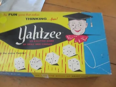 Vintage Yahtzee No. 950 Game E.S. Lowe Co. 1 1967 In Box  All Intact • $18