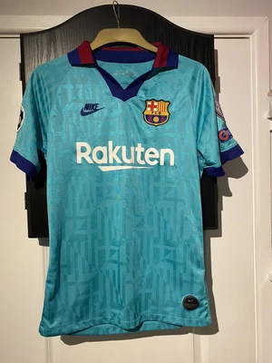 £20 • Buy FC Barcelona 2019-20 3rd Shirt, Small (Champions League Patches)