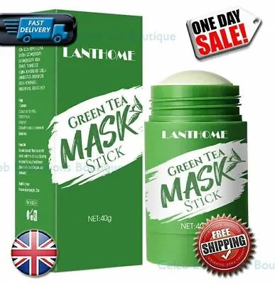 Green Tea Mask Stick Face Cleansing Oil Acne Blackhead Control Deep Clean Pore • £4.70