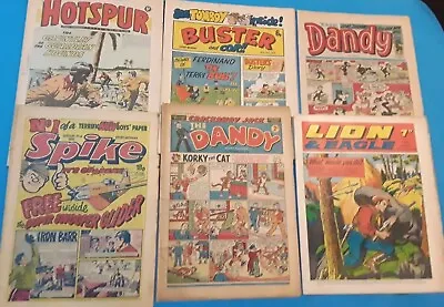 £9 • Buy  6x  Comics..1956 Dandy Spike Comic #1  Hotspur  Buster & Cor Lion & Eagle Comic