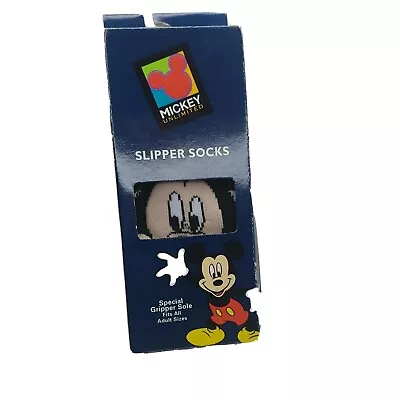 Vintage Mickey Mouse Unlimited Slipper Socks New In Box NOS • £30.85