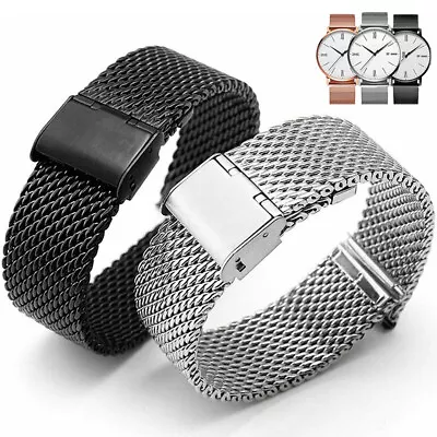 3mm Thickness Milanese Watch Strap Band Stainless Steel Mesh Bracelet 10-24mm U~ • $4.42