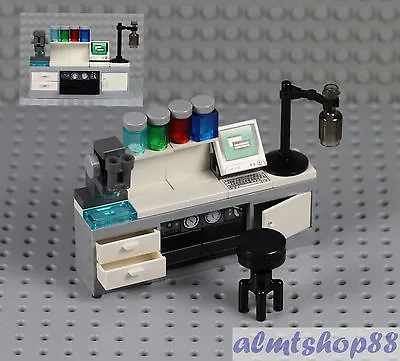 LEGO - Science Lab Desk W/ Microscope & Stool Research Physics Minifigure 21110  • $17.49