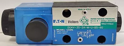 Vickers DG4V-3S-2A-M-U-B5-60 High Pressure Hydraulic Industrial Solenoid Valve • $307.90