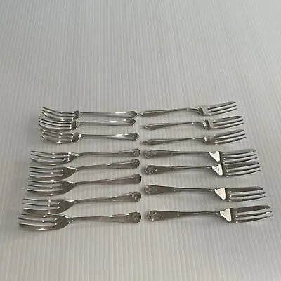 Bundle 15 Vintage EPNS A1 Silver Plated Cake Forks Various Designs • $24.95