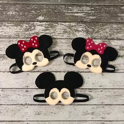 Mickey Mouse And Minnie Mouse Inspired Felt Masks • $12