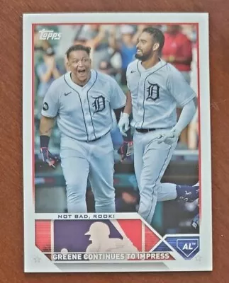 **MIGUEL CABRERA / RILEY GREENE** 2023 Topps #210  Not Bad Rook!  - TIGERS!! • $0.59