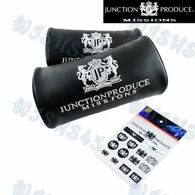 Black Set JUNCTION PRODUCE VIP Car Neck Rest Pillow Headrest +Reflective Sticker • $28.99