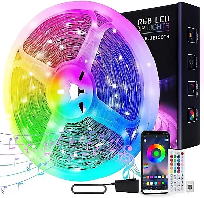 65ft LED Strip Lights Remote Control Bedroom Waterproof For Indoor Outdoor Use • $14.50